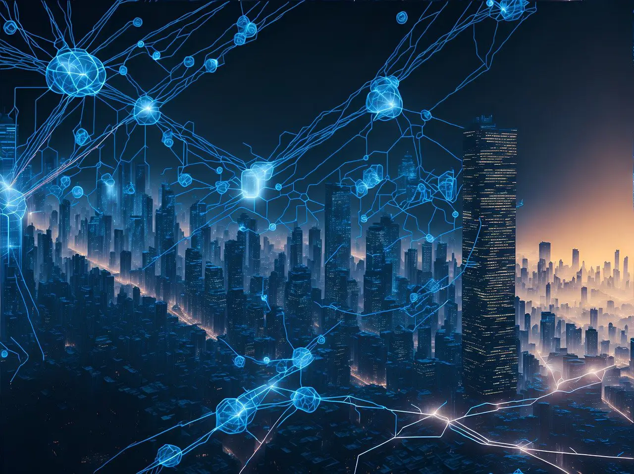 Abstract digital asset mining illustration